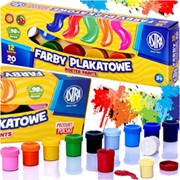 FARBY PLAKATOWE ASTRA 12 KOLORÓW x 20ml SŁOICZKI WYRAZISTE INTENSYWNE ASTRA 5901137205175 Warszawa Hobby Art