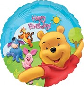 Balon Foliowy Okrągły Pooh and Friends Sunny BDAY, 46 cm 080518157496