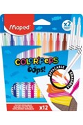 Maped Flamastry Colorpeps Oops wymazywalne 12 szt. 3154148442004